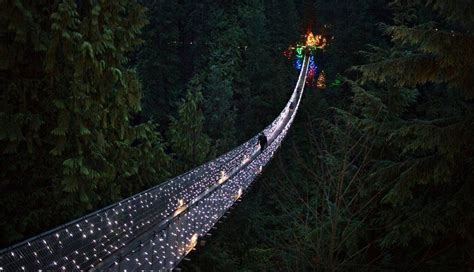 The Capilano Suspension Bridge In North Vancouver British Columbia