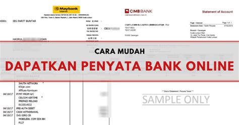 Ikuti cara mudah pendaftaran mybsn di portal rasmi di sini. Nak Dapatkan Penyata Bank? Tak Perlu Pergi Bank Buat ...