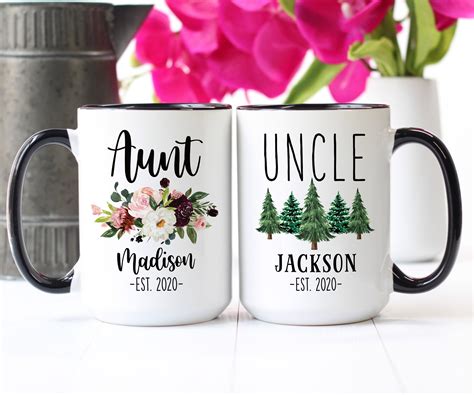 Mug Set Aunt And Uncle Mugs New Uncle T New Aunt T Etsy