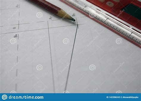 Preparation For Drafting Documents Drawings Tools And Diagrams On The