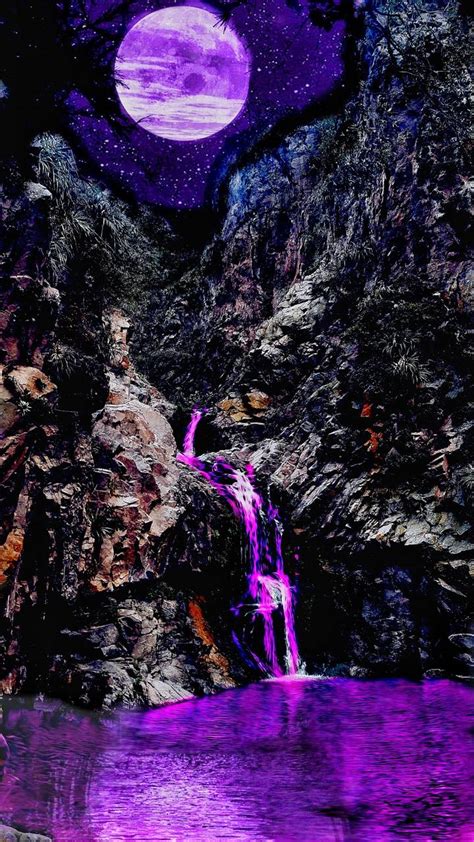 Purple Waterfall Wallpapers Top Free Purple Waterfall Backgrounds