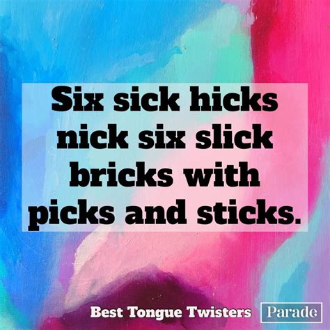 75 Tongue Twisters For Kids And Adults Hard And Easy Ones Parade