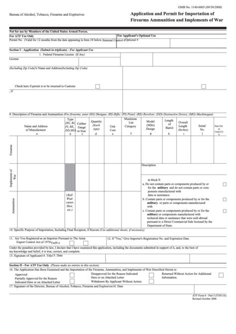 Atf Form 6 Part 2 Fillable Printable Forms Free Online