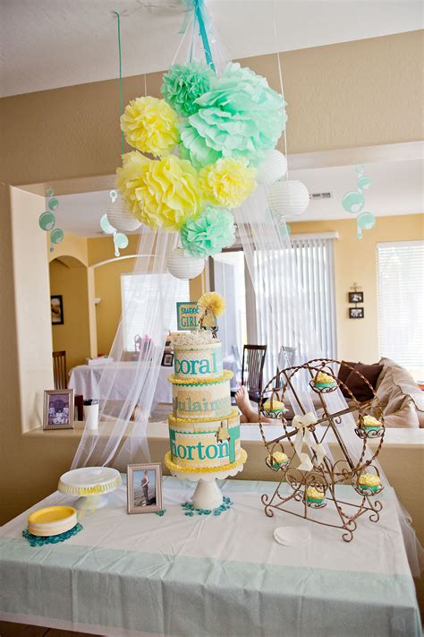 Wivesnightin Teal Baby Showers Baby Shower Teal Baby