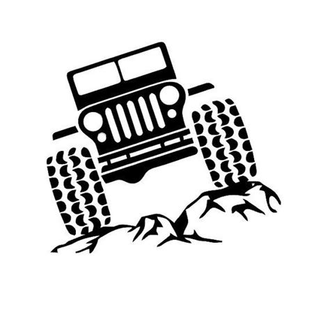 Jeep On Rocks Decal Jeep And Rocks Decal By Craftybelledesign Jeep