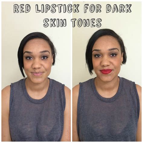 red lipstick for dark skin tones