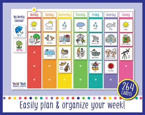 Printable Weekly Visual Calendar Includes 264 Cards Etsy Australia