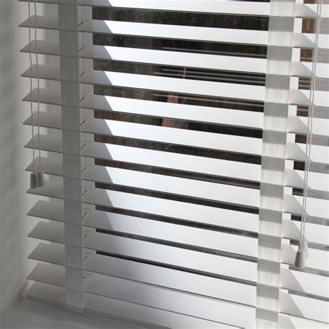 White Wood Venetian Blind With Matching White Tapes Manchester Blinds