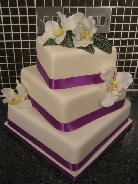 3 Tier Square Wedding Cake
