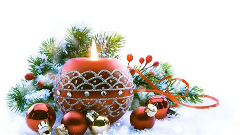 Winter Christmas Candles Decorations Holiday New Year wallpaper | 2560x1440 | #26622
