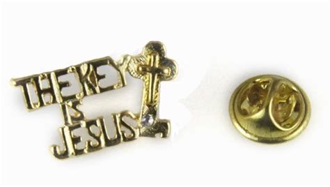 6030246 The Key Is Jesus Cross Lapel Pin Tie Tack Christian Jewelry