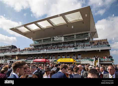 the princess royal stand at aintree race course in liverpool england during race day stock