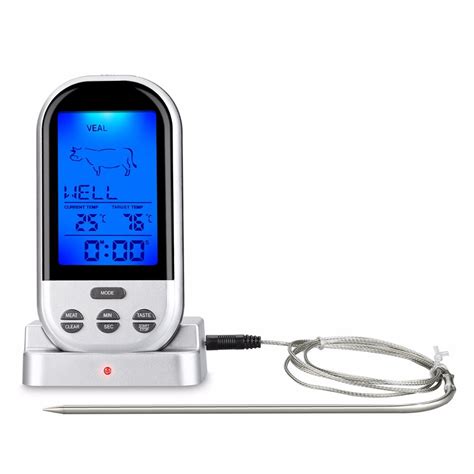 Digital Meat Bbq Thermometer Wireless Food Cooking Thermometer Lcd