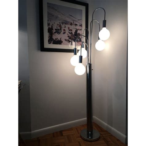 Four bowl 41 1/2 high led cascading floor fountain. Mid-Century Chrome Waterfall Floor Lamp | Chairish