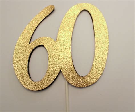 60th Birthday Cake Topper 60 Cake Topper By Kriskropmemories