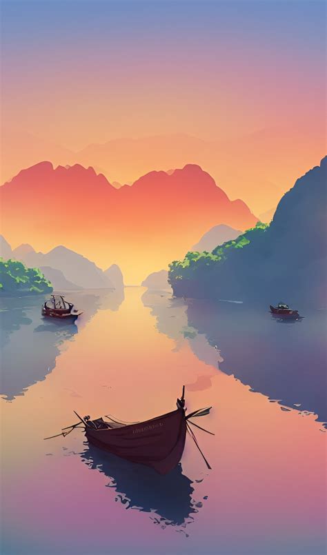 1200x2040 Boating Adventure Hd Cool Gradient Sunset 1200x2040
