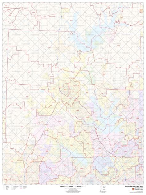Denton Texas Zip Code Map