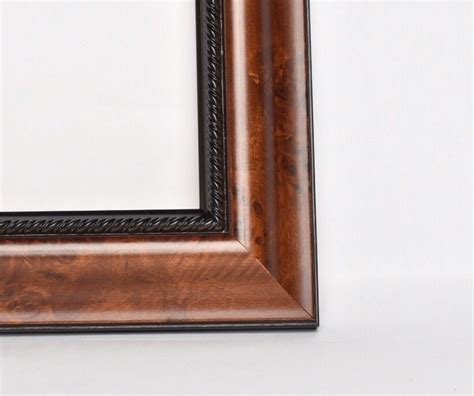Classic Ornate Picture Frame Mahogany Burl Wood 1 5 8 Etsy
