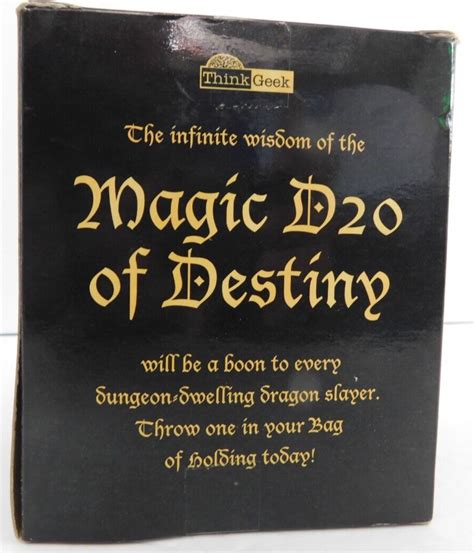 New Rare Think Geek Magic D20 Of Destiny Fortune Telling Magic 8 Ball
