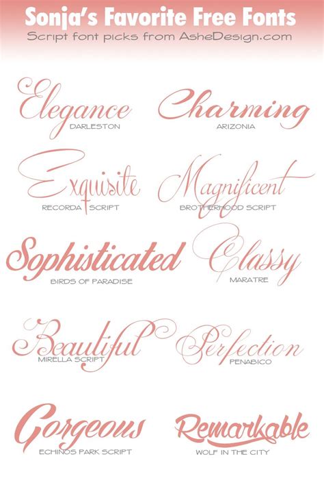 I Just Adore A Beautiful Script Font Here Are Some Fabulous Free Fonts