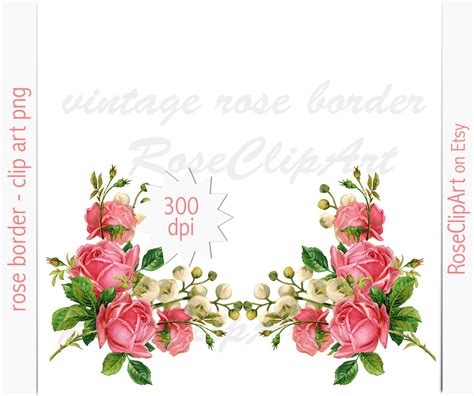 Free Vintage Flower Border Clip Art For Your Reference