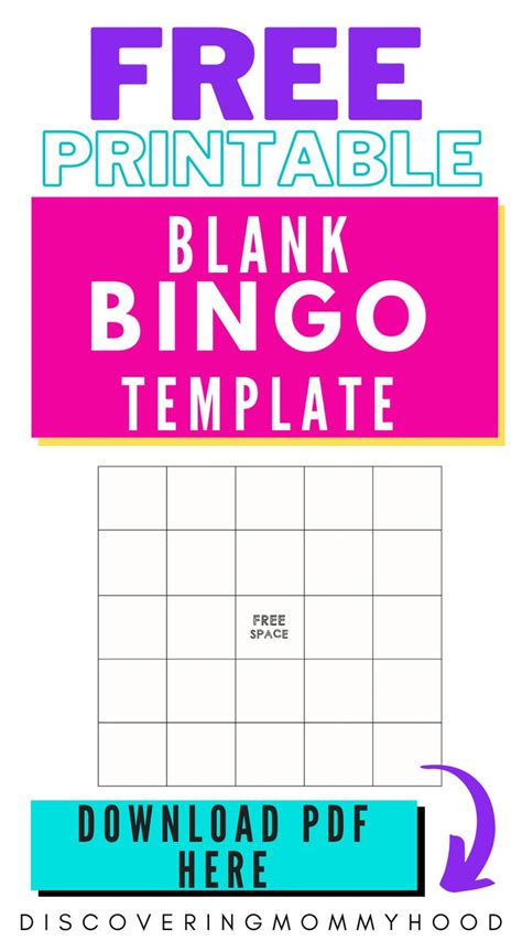 Blank Bingo Template Free Printable Bingo Template Templates