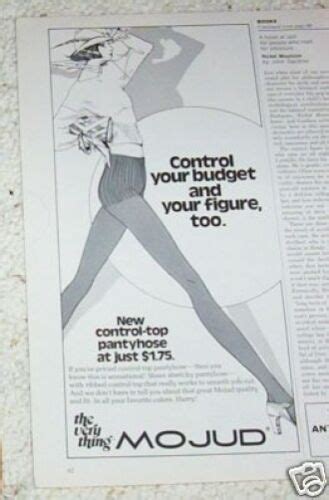 1974 Print Ad Mojud Pantyhose Hosiery Cute Girl Legs Artwork Art
