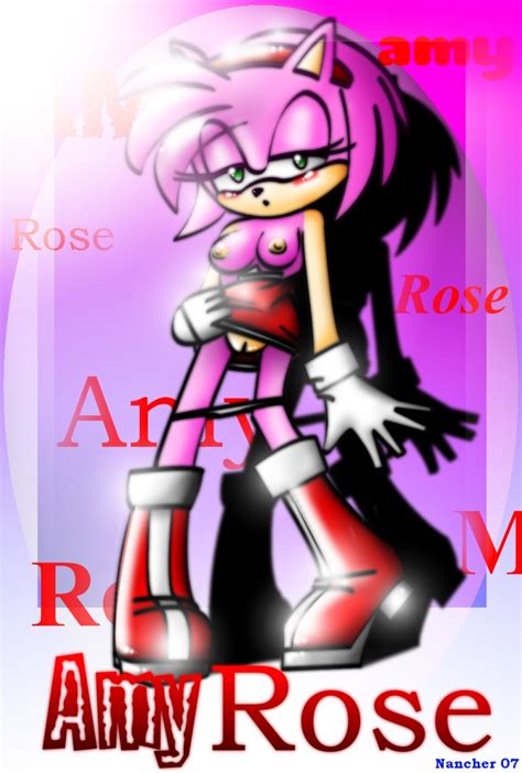 Rule 34 Amy Rose Beige Skin Color Female Female Only Front View Fur Furry Hedgehog Nancher