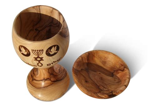 Communion Cups The Lords Supper Messianic Olive Wood Wine Goblet