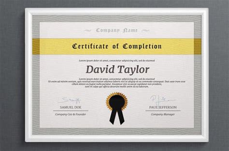 30 Best Diploma Certificate Psd Templates