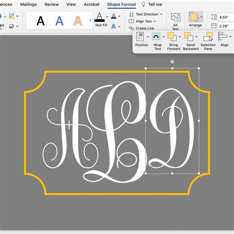 How To Create A Monogram In Word Abby Organizes