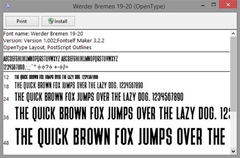 7.66 click on the stars to rate this fontstruction. Werder Bremen 2019-2020 Font (TTF & OTF) | Football Fonts