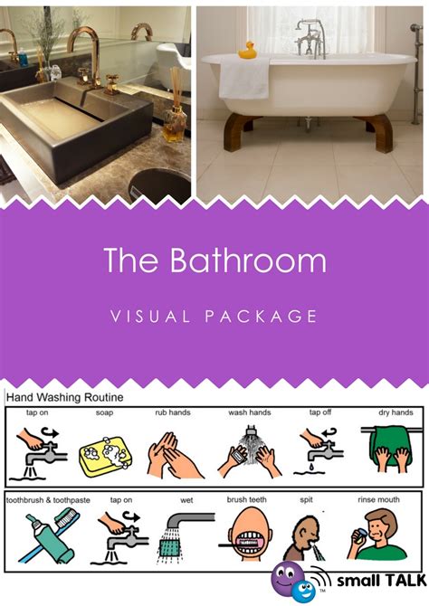The Bathroom Visual Package Girl Small Talk Speech Therapy