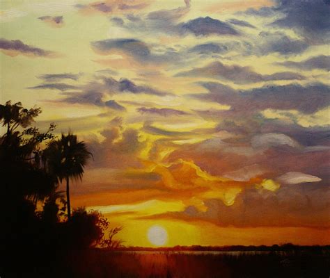 Sunset Landscape 20x24 Oil Painting On Canvas By Rusty By Rustyart