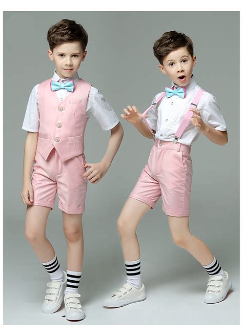 Fashion Boy Suit For Weddings Prom Party Children Slim Fit Suit Sets
