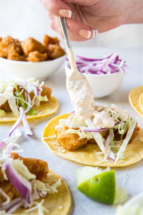 Kick your fish tacos up a notch with this creamy, spicy sauce. Beer Battered Fish Tacos - Recipe Girl