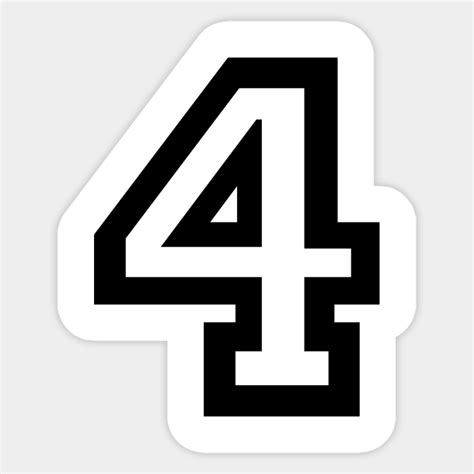 Number Four - Number Four - Sticker | TeePublic