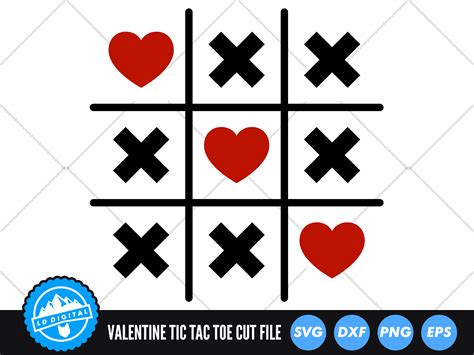 Valentines Day Tic Tac Toe Svg Graphic By Lddigital · Creative Fabrica