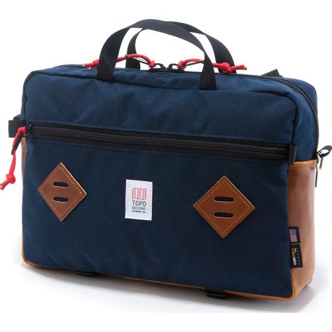 Topo Designs Mountain Briefcase Navy/Leather - Sportique