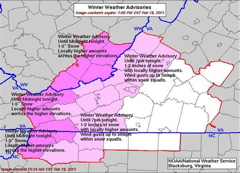 Nws Blacksburg On Twitter Winter Weather Advisory Has Been Expanded