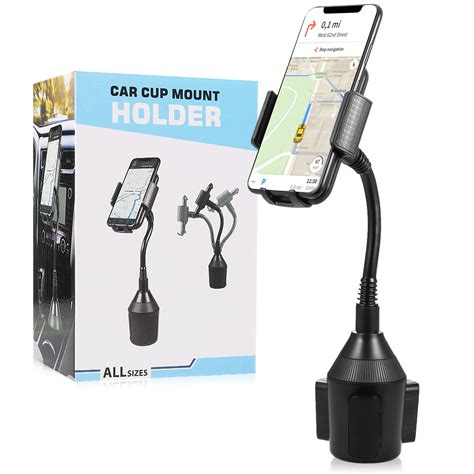Luxmo Car Cup Holder Phone Mount Adjustable Gooseneck Cup Holder Cell
