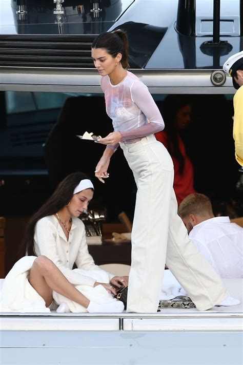 Bella Hadid And Kendall Jenner At A Yacht In Miami Hawtcelebs