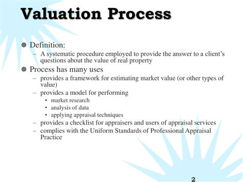 Ppt The Valuation Process And Appraisal Reports Powerpoint Presentation