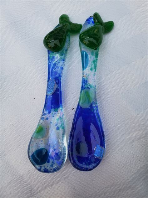 fairy and mermaid glass spoons glass spoons fantasy glass etsy