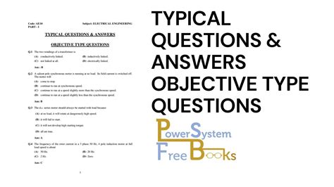 Typical Questions And Answers Objective Type Questions