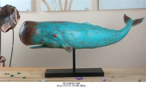 Hot Sale Artificial Cetacean Figure Resin Whale Sculpture For Home
