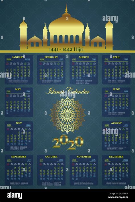 Calendario Islámico 1442 Calendario Mar 2021
