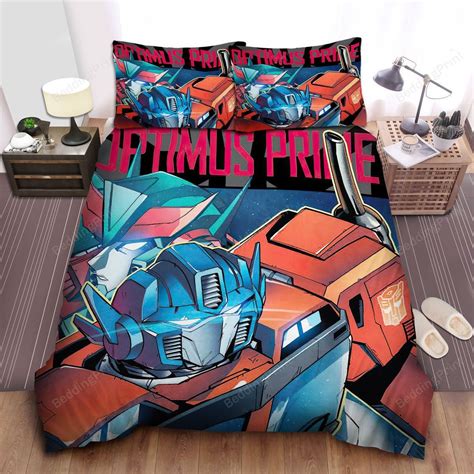 Transformer Optimus Prime In Animated Artwork Bed Sheets Duvet Cover Bedding Sets Please Note