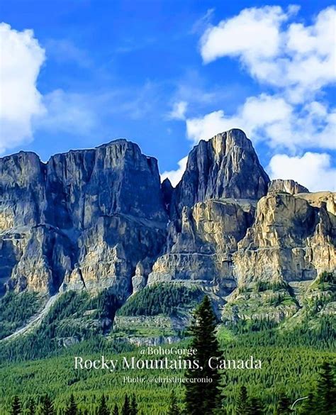 The Canadian Rockies Mountain Range Spans The Provinces Of British