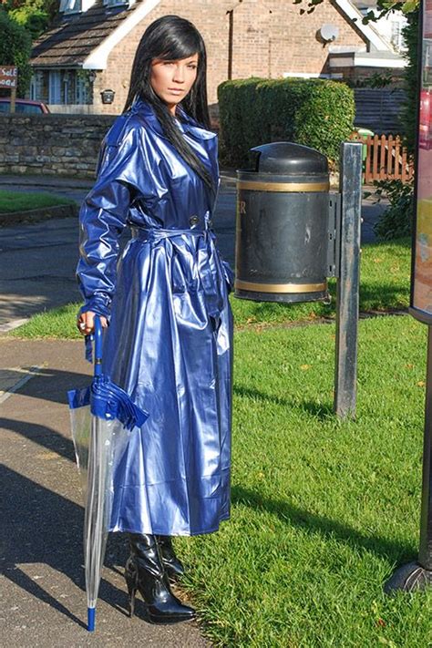 vinyl raincoat blue raincoat pvc raincoat plastic raincoat hooded raincoat rain fashion